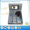 7 inch LCD screen cardboard advertising floor display with motion sensor